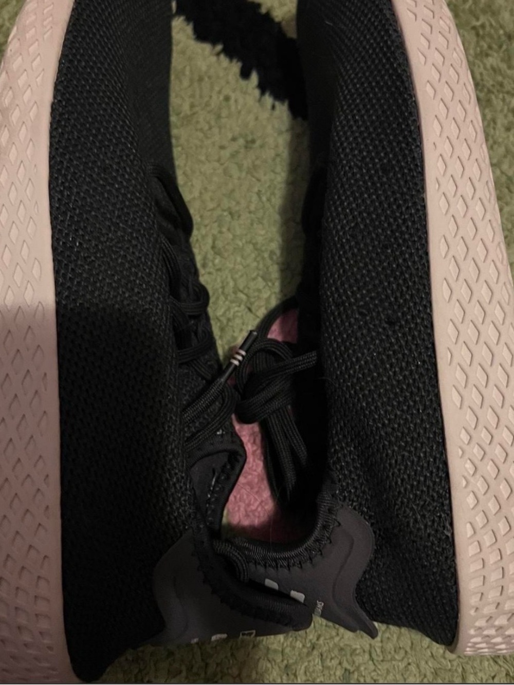 Black Knit Slip-On Sneakers with Light white Soles